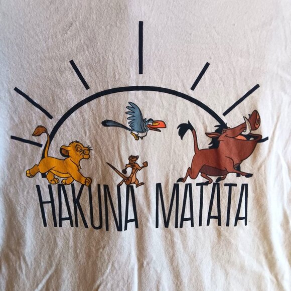 XS/S Vintage T-shirt Disney Lion King Hakuna Matata Simba Timon Pumbaa 1990's - Picture 2 of 4